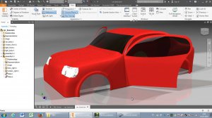 Корпус автомобиля в Autodesk Inventor (этюд без звука)