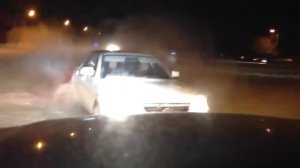 Братишка на Приоре.  Круто подъехал.  Казахстан, Костанай. 2015