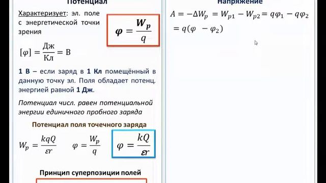 Рассмотрение темы: "Потенциал. Электрическое напряжение" #физика #школа #самара