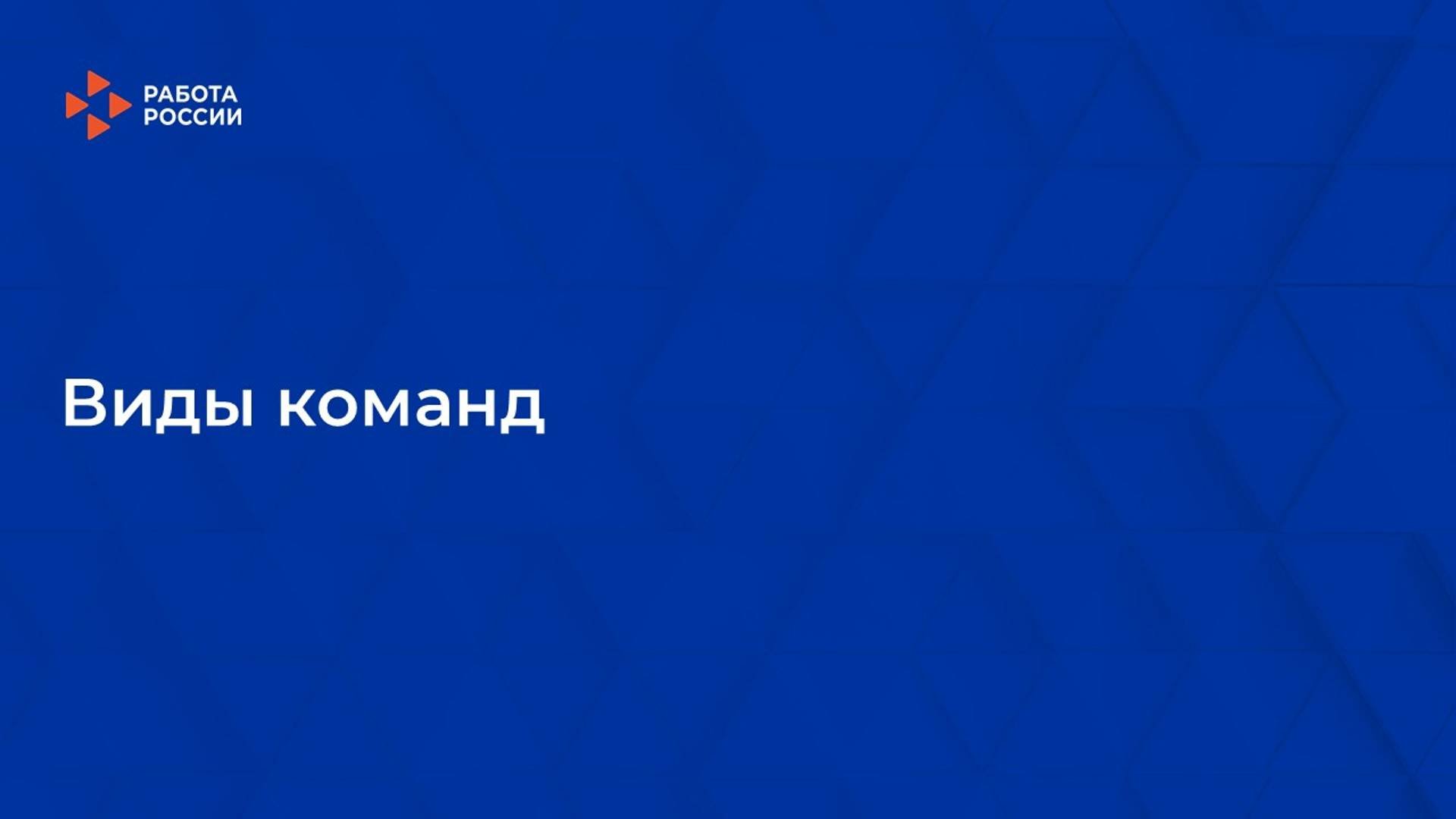 Лекция 2. Виды команд