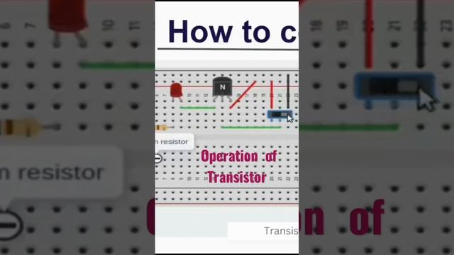 Operation  of Transistor.  #arduino #transistor #led #resistors #switch