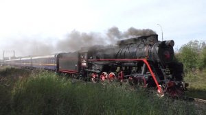 "Рускеальский экспресс". Паровоз Л-2055 с туристическим поездом Сортавала — Горный парк Рускеала