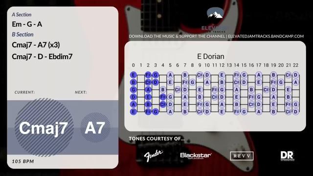 Cruising Smooth Groove Guitar Backing Track Jam in E Minor