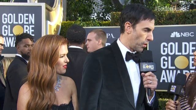 Sacha Baron Cohen and Isla Fisher Red Carpet Interview