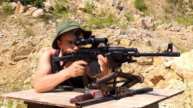 Карабин ВПО-129. Пристрелка оптического прицела. смотреть онлайн