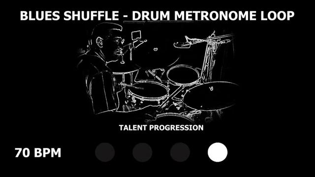 Blues Shuffle | Drum Metronome Loop | 70 BPM смотреть онлайн