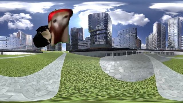 360° Happy Happy Happy Cat in CHASES YOU in CITY VR/4K смотреть онлайн