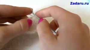 Игрушка Лумигуруми Белая Мышка из резинок Rainbow Loom Bands  Урок 12   Lumigurumi mouse
