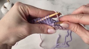 Двухцветный узор спицами / Узор на лицевой глади