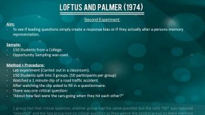 Loftus and Palmer