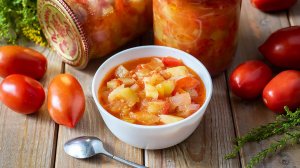 🥗 Салат Натали из кабачков, помидоров, перца и лука - рецепт вкусной заготовки на зиму