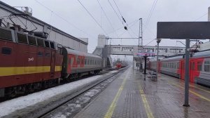 "Мега-Эксклюзив!" Электровоз ЧС4Т-346 в оригинале с поездом №128Г Владимир-Ковров