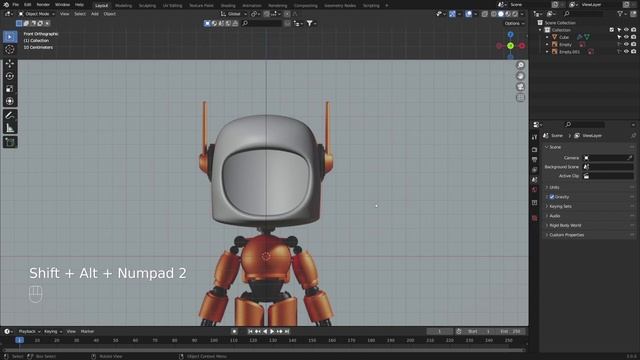 02 - Creating the Helmet and Ears. ROBOT CHARACTER from Netflix в Blender