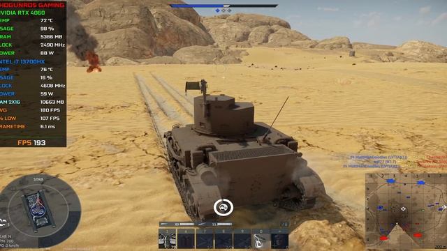 War Thunder | RTX 4060 | i7 13700HX | Performance Testing