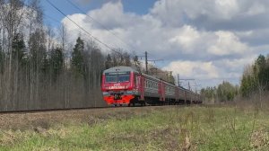 Электропоезд ЭД4М-0424 "Карелия", перегон Петрокрепость - Невская Дубровка