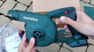 Unpacking / unboxing cordless blower Metabo AG 18 602242850