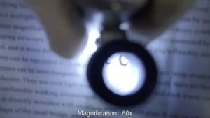 60x jewelry led UV banknote detection portable pocket microscope 9882