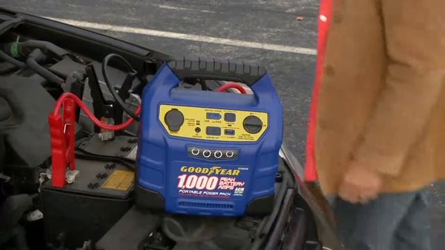 GoodYear 1000 Peak Amp Jump Starter With Air Compressor on QVC смотреть онлайн