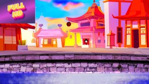 Анимированный фон "Восточный город".
Cartoon background "Oriental town".