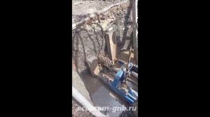 Установка ГНБ - УНБ-20К - Работа с приямка (часть 2) / (ecoprom-gnb.ru)