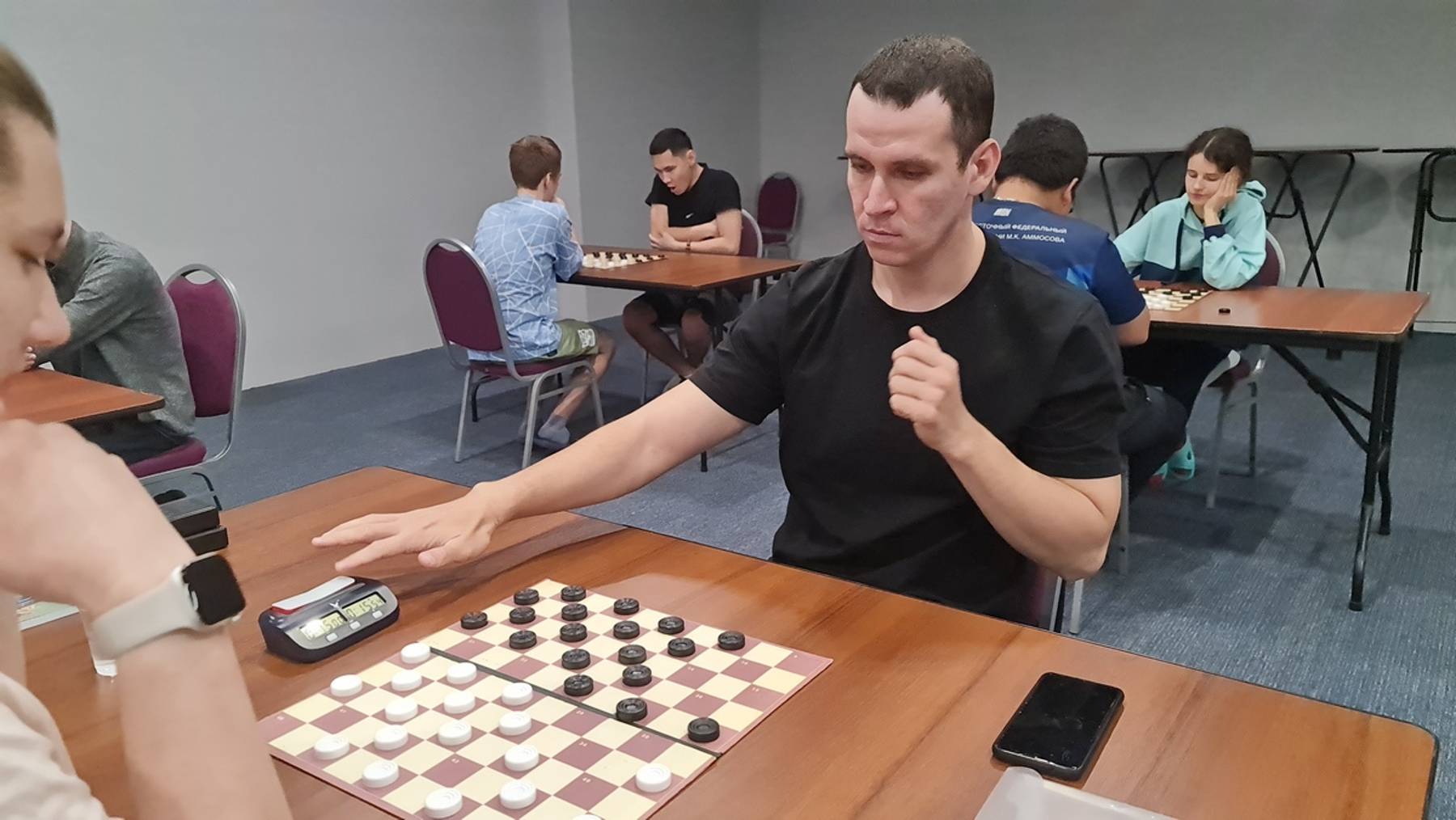 2024. Golikovo. Draughts Deaf Russia Training. Video 2 - Training rapid, lunch