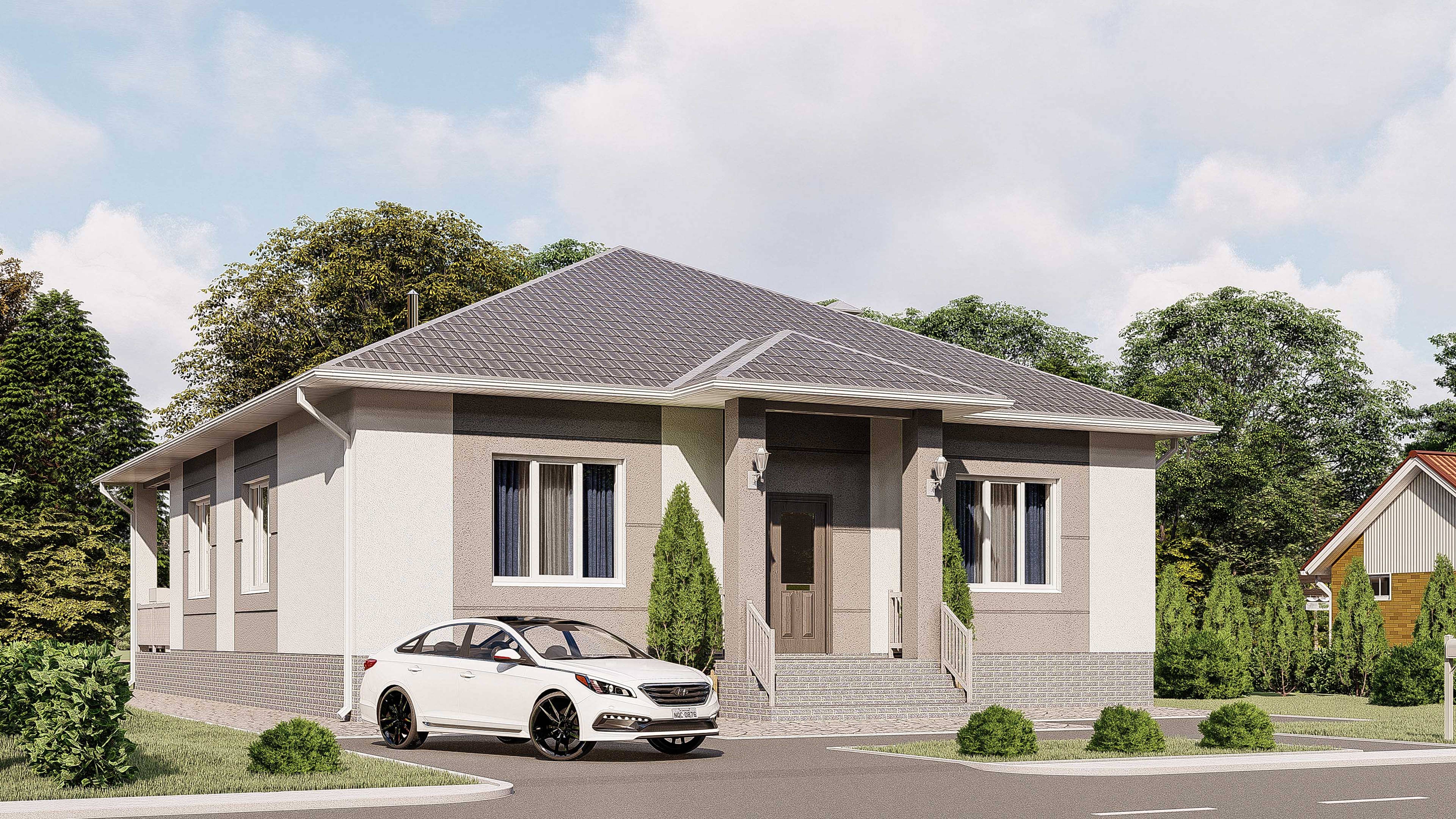 Проект одноэтажного дома 140 кв.м. | SketchUp + Lumion 8 смотреть онлайн