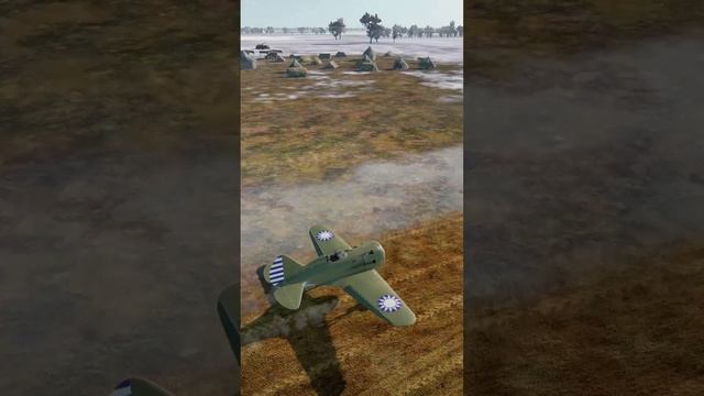 Взлет истребителя I-16 Chung 28, War Thunder.