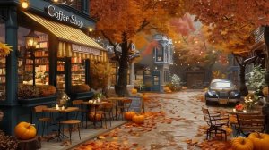 SnapSave.io-Smooth Autumn Jazz Music to Relaxed 🍂☕ Outdoor Coffee Shop in the Old Town 1940s ~ Back