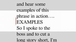 The English We Speak — To cut a long story short | Суфлёр — аудирование по английскому языку