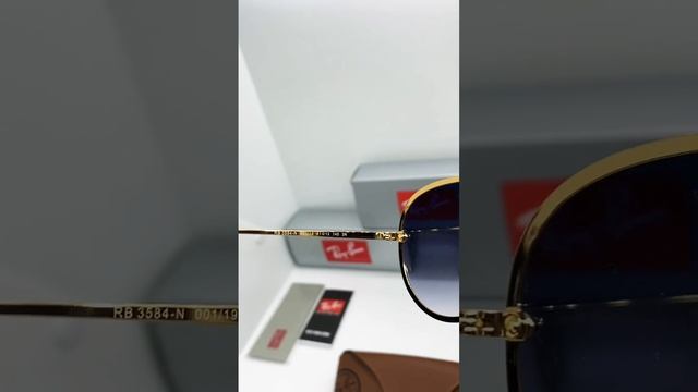 Солнцезащитные очки Ray Ban Aviator Blaze 3584-N 001/19 градиент