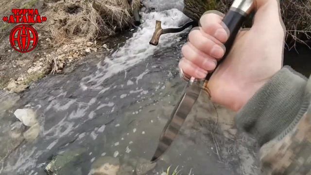 Нож Разведчика из кованой стали 95Х18. Производство фирмы АТАКА