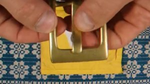 Пряжка ременная из латуни с широкой иглой