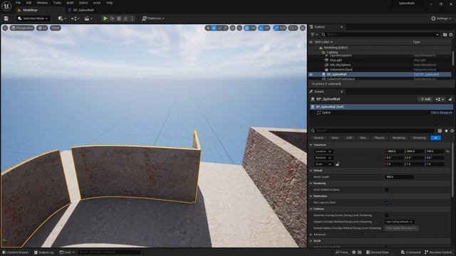 03 - Spline Walls Part 2 Angles & Stretching. BUILDING STRUCTURES in Unreal Engine 5 by UnrealityBit