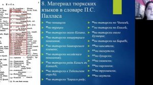 И. Козера-Славомирска: «Сравнительные словари» П. С. Палласа как источник материала тюркских языков