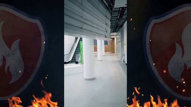 Дымозащитная штора FireTechnics, без зазоров, тип «Гармошка»