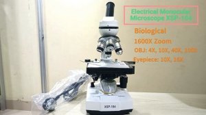 Electrical Monocular Microscope 1600X Zoom XSP 104 Unboxing and Featuring