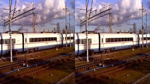 Сапсан ЭВС (3d - горизонтальная стереопара)