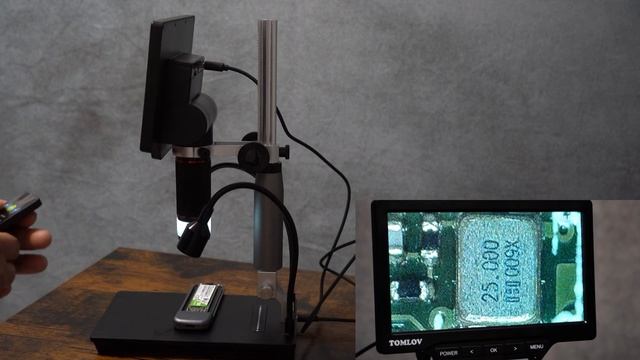 Mikroskop 1000-fache Vergrößerung (TOMLOV) mit 7" LCD Bildschirm (Review) смотреть онлайн