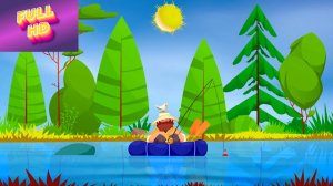 Анимированный фон "Спящий рыболов". 
Cartoon background "Sleeping fisherman".