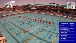 Women 200 Yard Individual Medley Even Heats | 2019 USMS Spring National Championship
