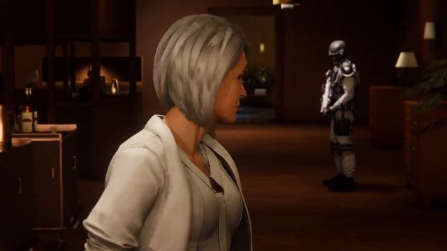 Marvel's Spider-Man - Norman Osborn yells at Silver Sable. Mary Jane sneaks