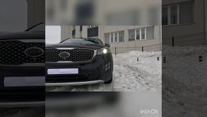 Sorento Prime, одна лампа ближнего света от MASUMA, вторая родная OSRAM, днëм.