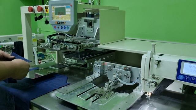 Автомат для притачивания накладных карманов. смотреть онлайн