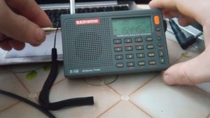 КВ антенна MLA-30+ на короткие волны. тест в городской застройке. радио приёмник RADIWOW R-108 (DSP