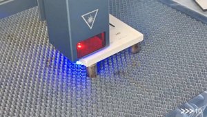 Laser Tree's LT-4LDS-V2 Cutting 10mm Plywood Test
