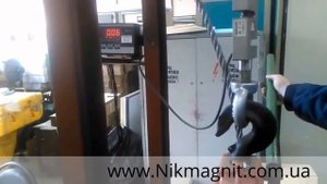 Испытание поискового двухстороннего магнита F300Х2 Редмаг