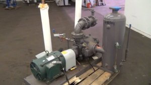 Used-Nash SC 4/7 vac pumps on skid with 20 HP motors and tanks stock # 44807014