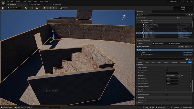 17 - Staircase Side Walls. BUILDING STRUCTURES in Unreal Engine 5 by UnrealityBites