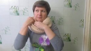 Снуд двухсторонним узором.