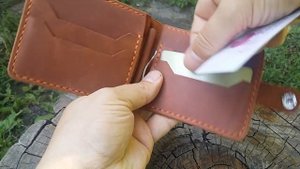 Кошелек с зажимом для купюр. Ручная работа. Handmade.